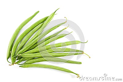 Raw long green beans Stock Photo