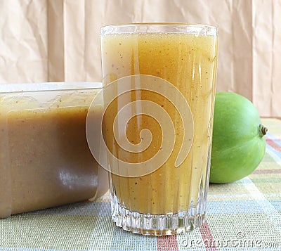 Raw Mango Juice Stock Photo