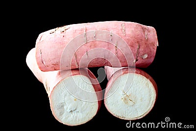 Raw manioc for feedstuff and food industry Stock Photo