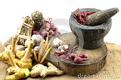 Raw material for Thai food Stock Photo