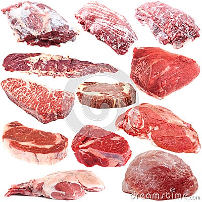 Raw meat collection Stock Photo