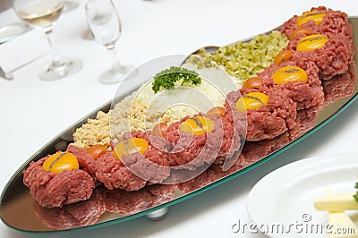 Raw meat dish Stock Photo