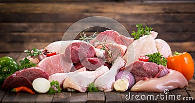 Raw meat Stock Photo