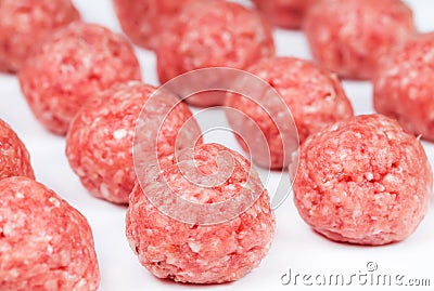 Raw meatballs 0 Stock Photo