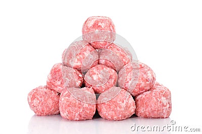 Raw meatballs Stock Photo