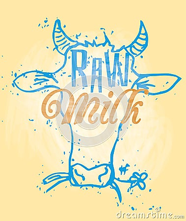 Raw Milk Vector Illustration