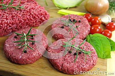 Raw minced beef meat Stock Photo