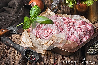 Raw minced meat beef Stock Photo