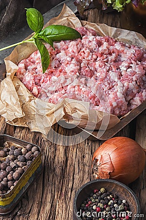 Raw minced meat beef Stock Photo