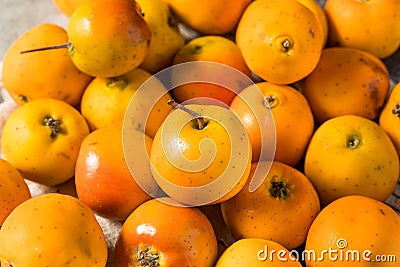 Raw Orange Organic Tejocote Apples Stock Photo