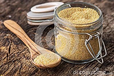 Raw Organic Amaranth Grain Stock Photo