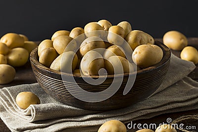 Raw Organic Baby Gold Potatoes Stock Photo