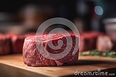 Raw Organic Beef Filet Mignon Stock Photo
