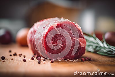 Raw Organic Beef Filet Mignon Stock Photo