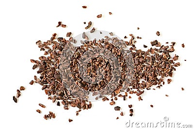 Raw organic cacao nibs Stock Photo