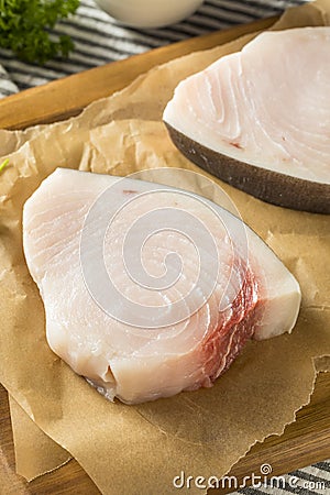 Raw Organic Swordfish Steak Filets Stock Photo