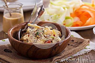 Raw pad thai salad Stock Photo