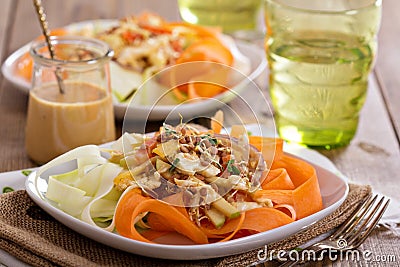 Raw pad thai salad Stock Photo