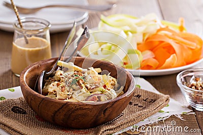 Raw pad thai salad Stock Photo