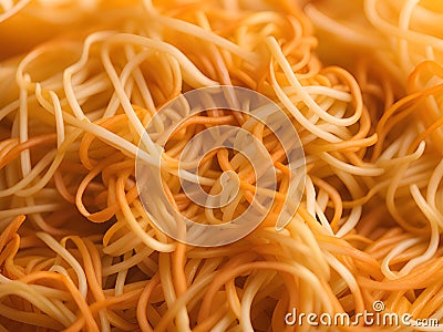 raw pasta background. top view Stock Photo