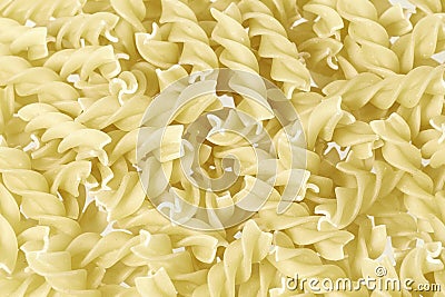 Raw pasta twists Stock Photo