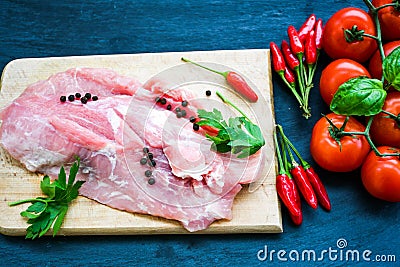 Raw pork meat Stock Photo