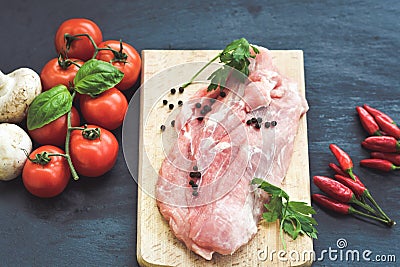 Raw pork meat Stock Photo