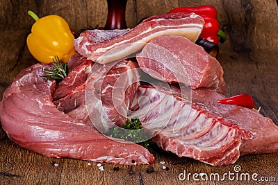 Raw pork meat Stock Photo