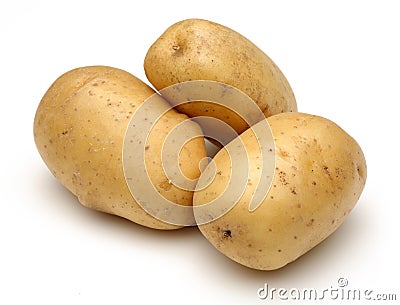 Raw potatoes Stock Photo