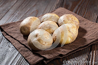 Raw potatoes Stock Photo