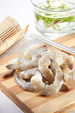 Raw Prawn Stock Photo