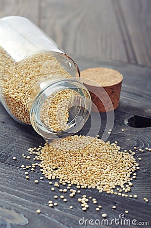 Raw quinoa seeds Stock Photo