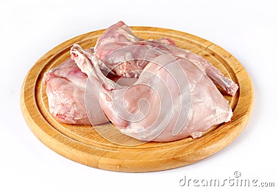 Raw rabbit meat Stock Photo