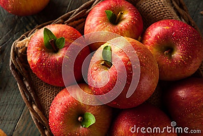 Raw Red Fuji Apples Stock Photo