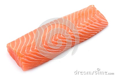 Raw Salmon Fillet Stock Photo