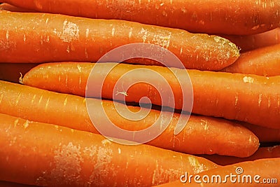 Raw scraped carrots in a pile - background - very orange Stock Photo