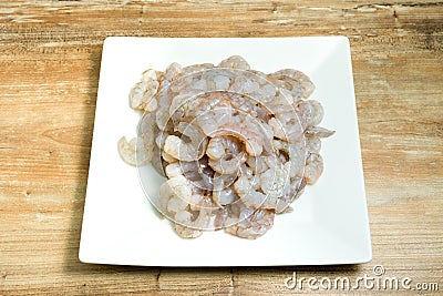 Raw Shrimp prepare for cooking Stock Photo
