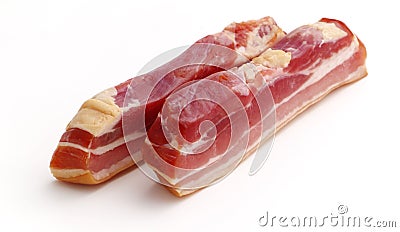 Raw smoked bacon Stock Photo