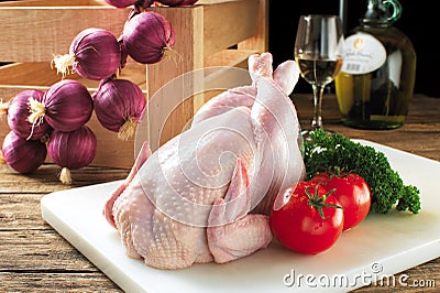 Raw Turkey Stock Photo