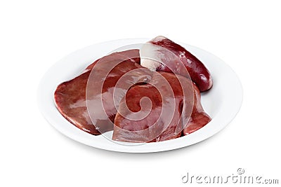 Raw turkey liver Stock Photo