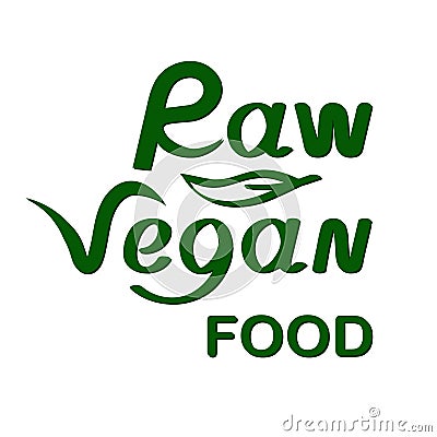 Raw Vegan Food Vector Illustration