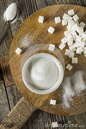 Raw White Granulated Sugar Stock Photo