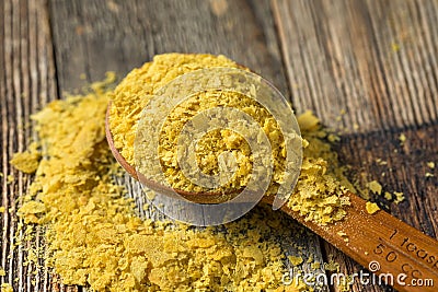 Raw Yellow Organic Nutritional Yeast Stock Photo