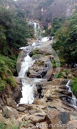 Rawana water fall in ella sri lanka Stock Photo