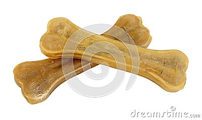 Rawhide Bone Shaped Dog Chews Stock Photo