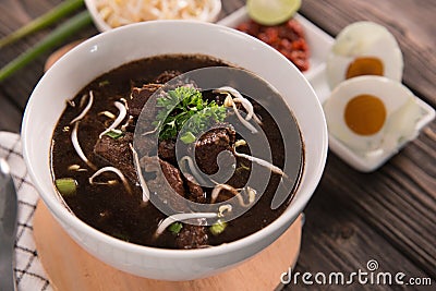 Rawon. traditional Indonesian beef black soup Stock Photo