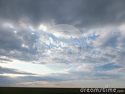 Ray of sunlight behind cloud and bluesky Stock Photo