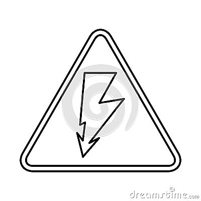 ray volt sign icon Cartoon Illustration