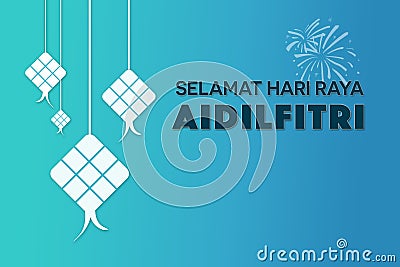 Raya Eid Greeting Card Stock Photo