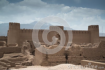 Rayen Castle Arg-e Rayen in Persian, Iran Stock Photo